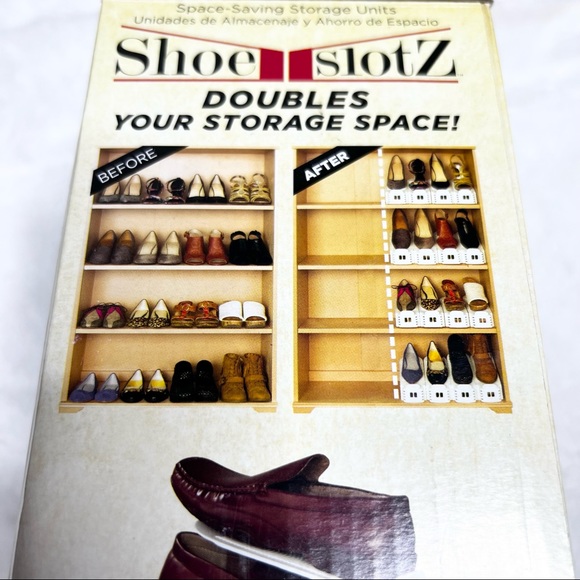 NEW Shoe Slotz Space Saving Shoe Storage Closet Organizer 6 Pieces - Picture 3 of 7